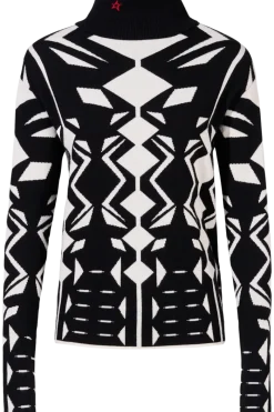 Hot Geo Merino Wool Turtleneck Sweater Women Ski Layers