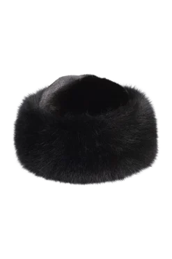 Best GiGi Mink Fur Crown and Fox Fur Roller Hat Women Hats|Fox