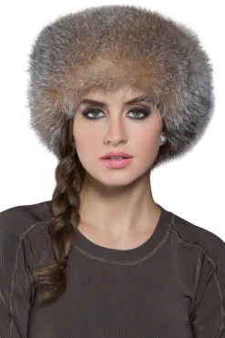 Best GiGi Mink Fur Crown and Fox Fur Roller Hat Women Hats|Fox