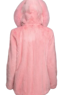 Best Hooded Bubble Gum Mink & Fox Fur Parka Women Mink|Fur Jackets