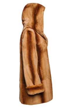 Sale Hooded Plucked Mink Fur Jacket Women Fur Jackets