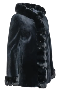 Outlet Hooded Reversible Sheared Mink and Chinchilla Fur Jacket Women Mink|Fur Jackets