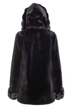 Outlet Hooded Reversible Sheared Mink and Chinchilla Fur Jacket Women Mink|Fur Jackets
