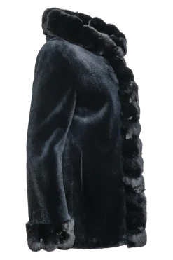 Outlet Hooded Reversible Sheared Mink and Chinchilla Fur Jacket Women Mink|Fur Jackets