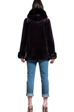 Outlet Hooded Reversible Sheared Mink and Chinchilla Fur Jacket Women Mink|Fur Jackets