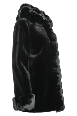 Outlet Hooded Reversible Sheared Mink and Chinchilla Fur Jacket Women Mink|Fur Jackets