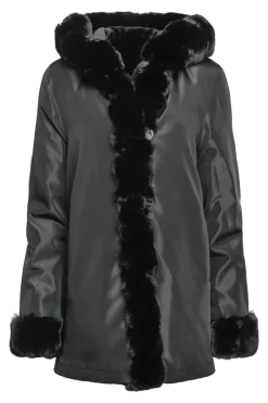 Outlet Hooded Reversible Sheared Mink and Chinchilla Fur Jacket Women Mink|Fur Jackets