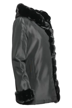 Outlet Hooded Reversible Sheared Mink and Chinchilla Fur Jacket Women Mink|Fur Jackets