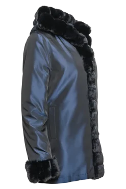 Outlet Hooded Reversible Sheared Mink and Chinchilla Fur Jacket Women Mink|Fur Jackets