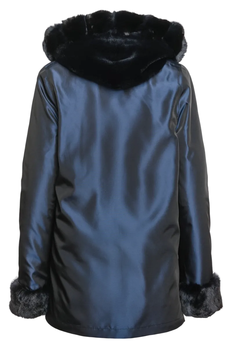 Outlet Hooded Reversible Sheared Mink and Chinchilla Fur Jacket Women Mink|Fur Jackets