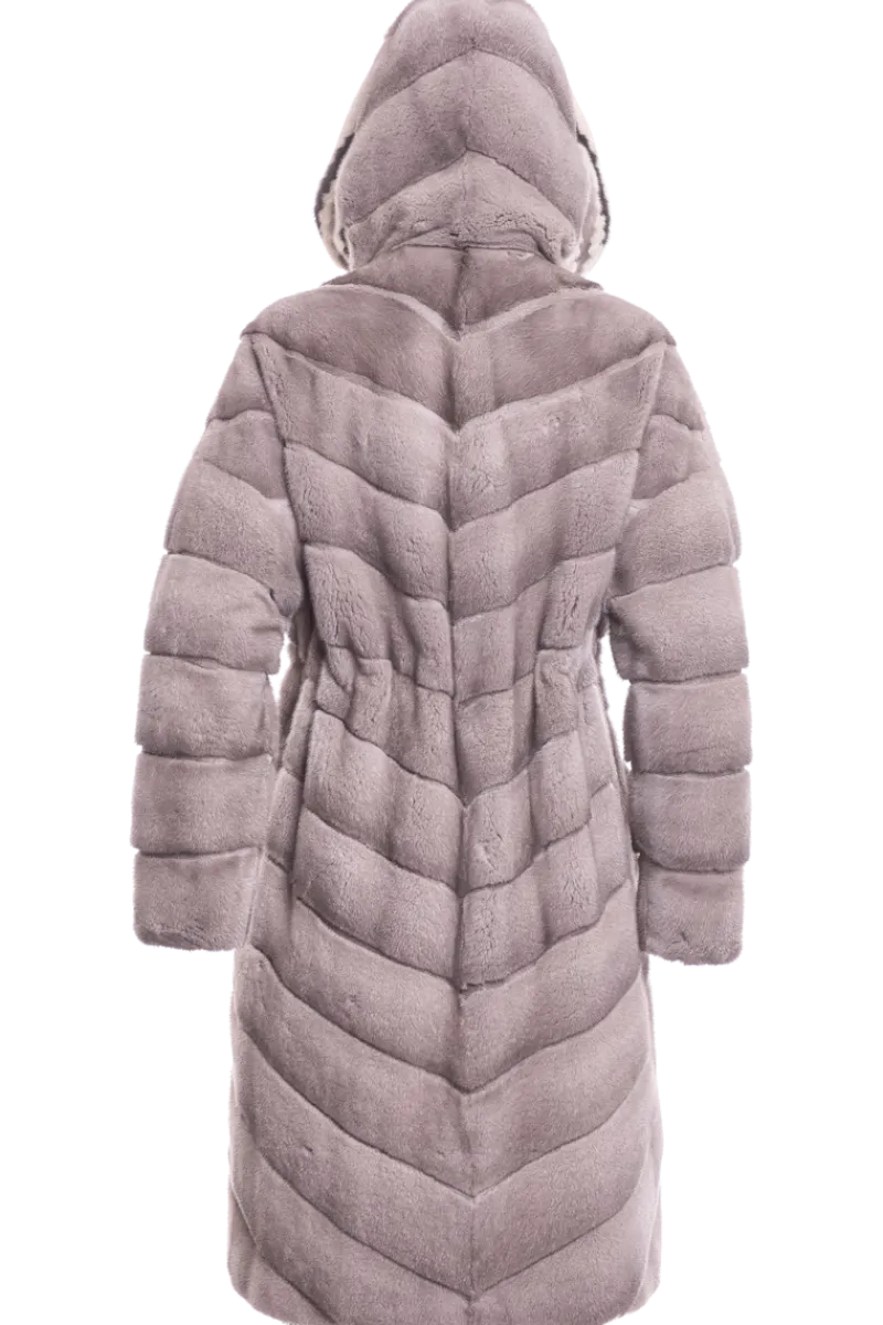 Discount Hooded Reversible & Multi-Color Tuxedo Mink Fur Coat Women Mink|Fur Coats
