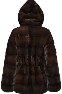 Outlet Horizontal Belted Mink Fur Jacket Women Fur Jackets