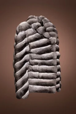 Online Horizontal Chinchilla Fur Jacket - Diagonal Sleeves Women Fur Jackets