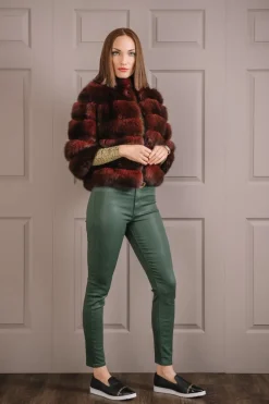 Online Horizontal Sable Fur Bolero Women Fur Jackets