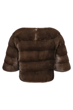 New Horizontal Solid Color Mink Fur Pull - Over - Side Zipper Women Fur Jackets|Mink