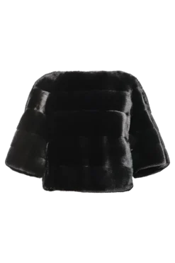 New Horizontal Solid Color Mink Fur Pull - Over - Side Zipper Women Fur Jackets|Mink