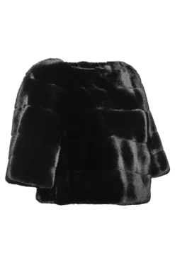 New Horizontal Solid Color Mink Fur Pull - Over - Side Zipper Women Fur Jackets|Mink