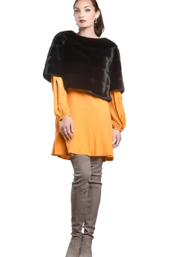 New Horizontal Solid Color Mink Fur Pull - Over - Side Zipper Women Fur Jackets|Mink