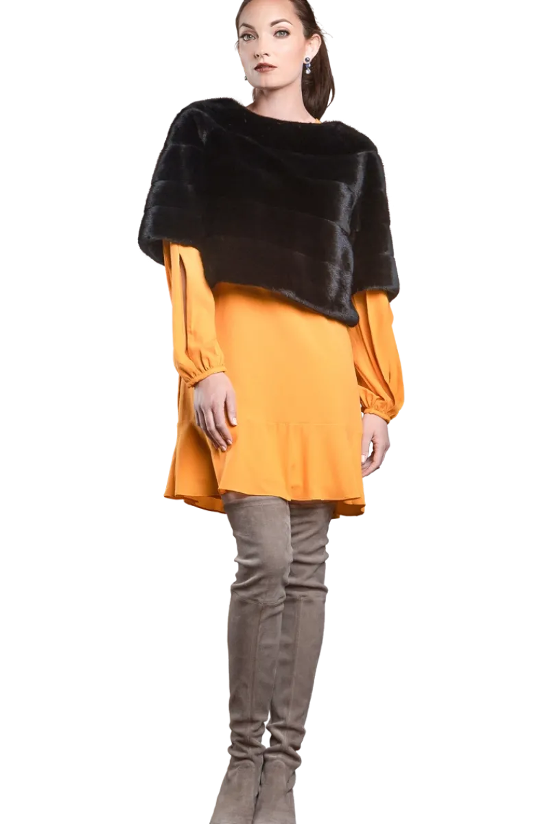New Horizontal Solid Color Mink Fur Pull - Over - Side Zipper Women Fur Jackets|Mink