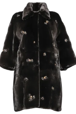 Outlet Jeweled Mink Fur Coat Women Mink|Fur Coats
