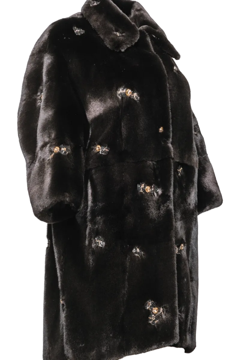 Outlet Jeweled Mink Fur Coat Women Mink|Fur Coats