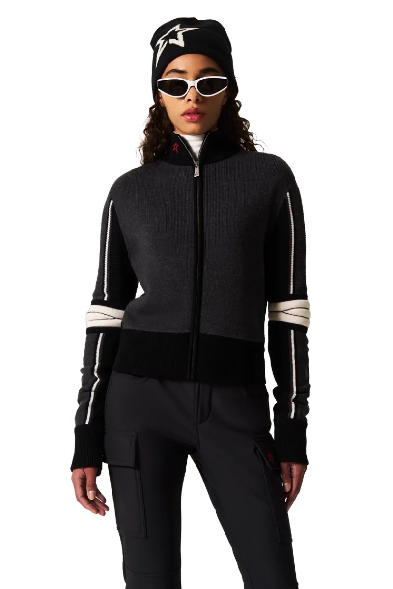Sale JG Zip Through Knit Sweater Women Ski Layers