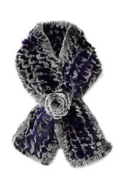Best Knitted Rex Rabbit Pull-Though Scarves-Flower Detail Women Scarves|Rex Rabbit