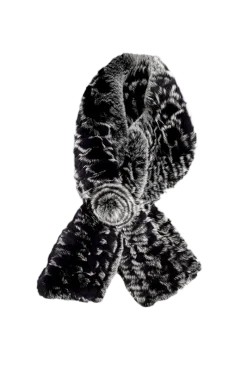 Best Knitted Rex Rabbit Pull-Though Scarves-Flower Detail Women Scarves|Rex Rabbit