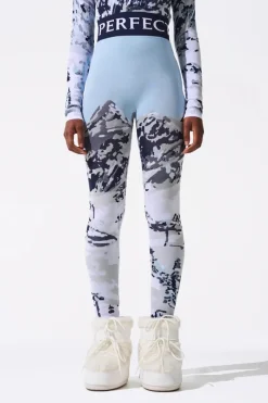 Hot Print Jacquard Leggings Women Ski Layers
