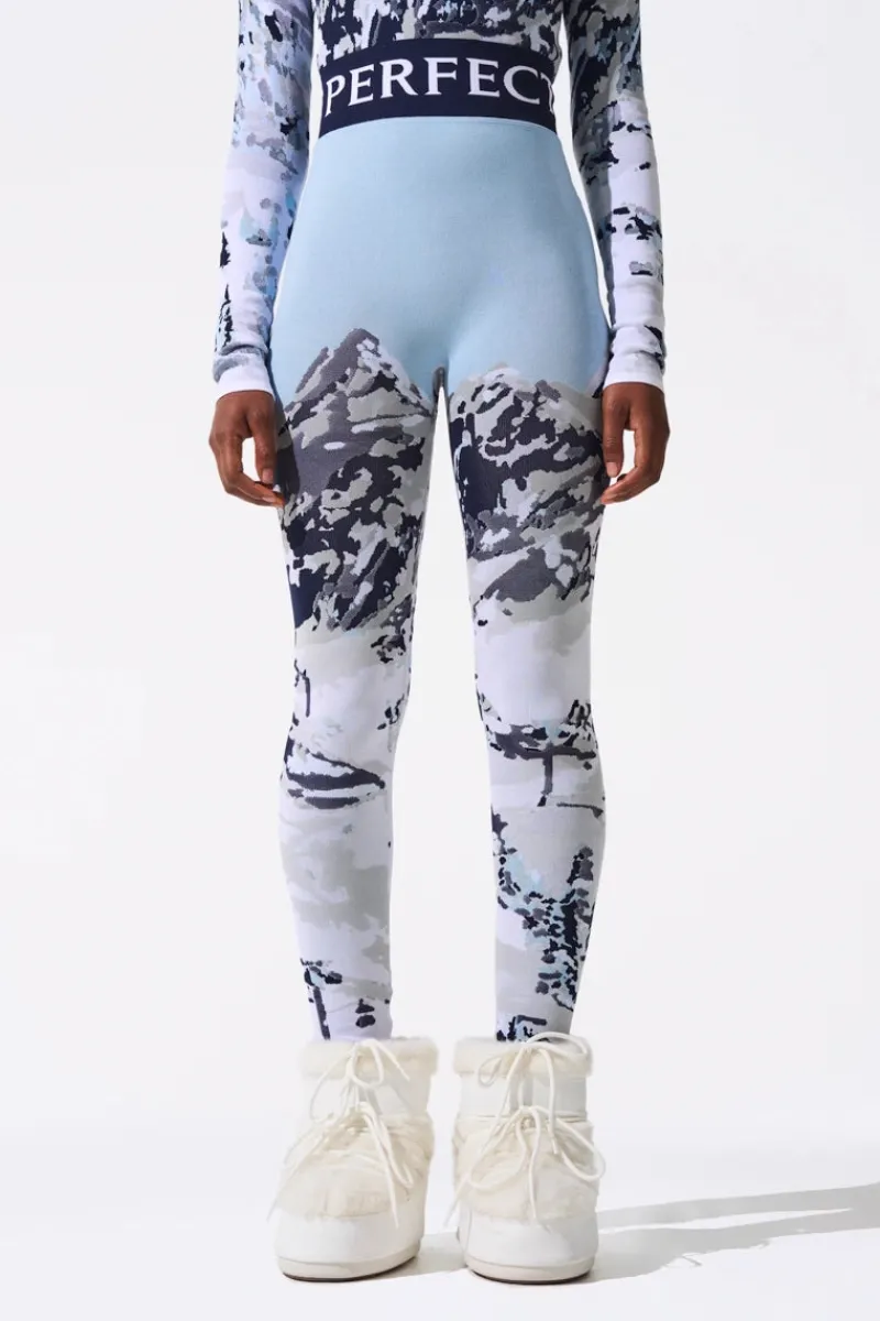 Hot Print Jacquard Leggings Women Ski Layers