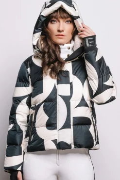 Clearance Maja Down Functional Ski Jacket - B Print Women Ski Jackets