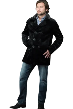 Clearance Men's Sheared Mink Double Breasted Fur Jacket Women Furs And Shearlings|Mink