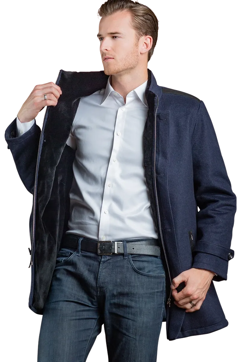 Discount Men's Cashmere Sheared Mink Fur Lined Jacket Furs And Shearlings