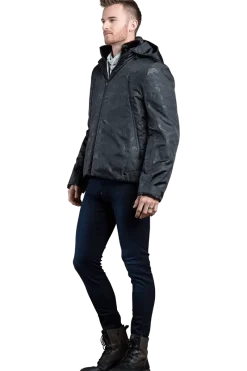 Clearance Men's 2 in 1 Camo Print Hooded Shell Jacket-Reversible Zip-Out Black Plucked Mink Fur Vest Women Furs And Shearlings|Mink