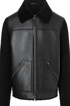 Hot Moritz Leather Knit Jacket Après Ski|Furs And Shearlings