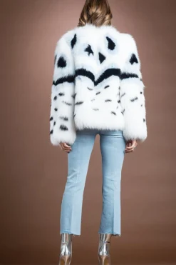 Best Multi-Color Fendi Fox Style Fur Jacket Women Fur Jackets