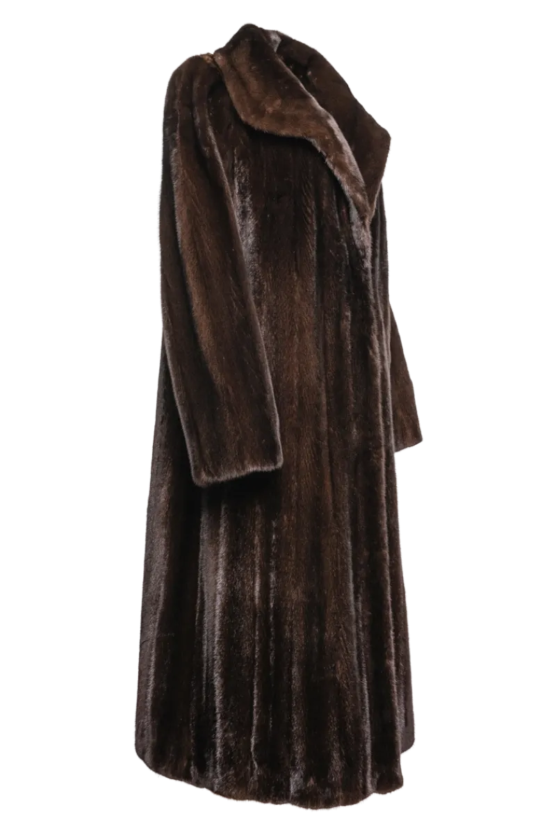 Sale Natural Mink Fur Coat - Wing Collar - Straight Sleeve Women Plus Size Furs|Fur Coats