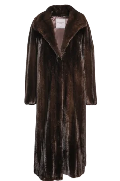 Sale Natural Mink Fur Coat - Wing Collar - Straight Sleeve Women Plus Size Furs|Fur Coats