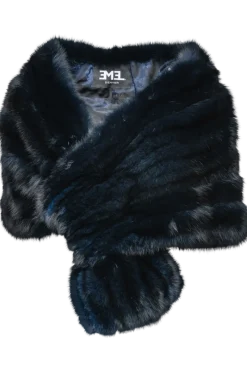 Outlet Pull Through Russian Sable Fur Stole Women Bridal Evening Fur