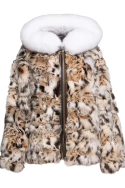 Clearance Patchwork American Lynx & Fox Fur Parka Women Lynx|Fur Jackets