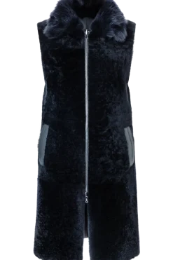 Sale Pepita Reversible Leather & Shearling Vest Women Lamb