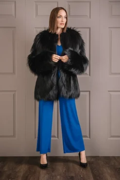 Discount Perforated Fox Fur Jacket Women Fox|Fur Jackets