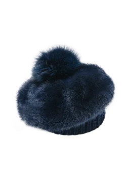 Sale Perforated Mink Beanie Hat-Mink Fur Pom Pom Women Hats|Mink