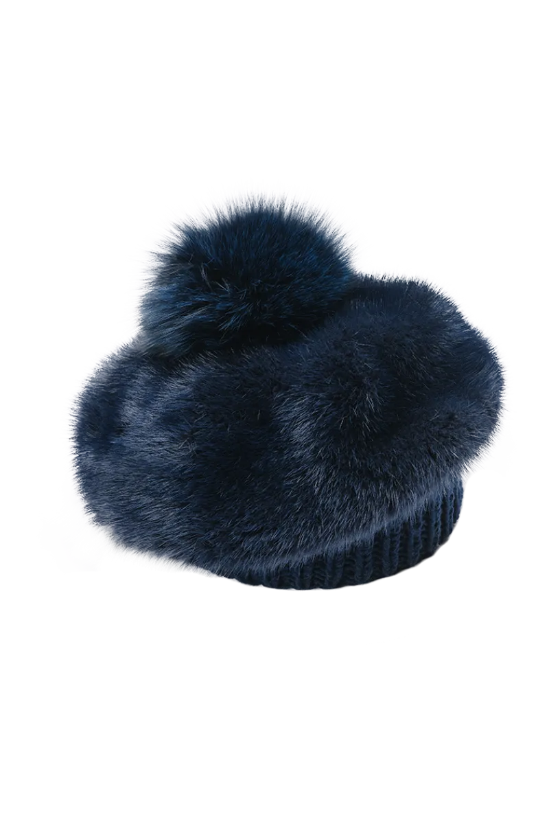 Sale Perforated Mink Beanie Hat-Mink Fur Pom Pom Women Hats|Mink