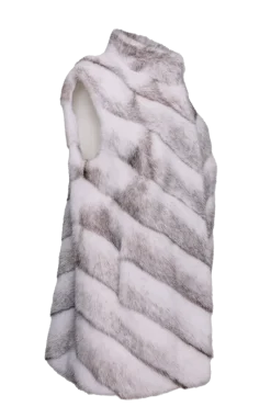 Clearance Plus Size V-Cut Hem Mink Fur Vest Women Mink|Plus Size Furs