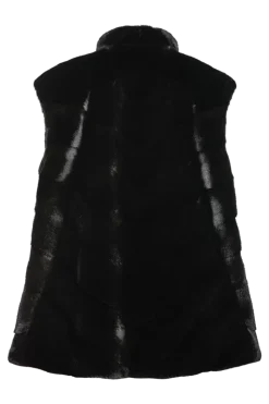 Clearance Plus Size V-Cut Hem Mink Fur Vest Women Mink|Plus Size Furs