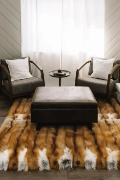 Red Fox Fur Throw Women Home Decor|Home Decor