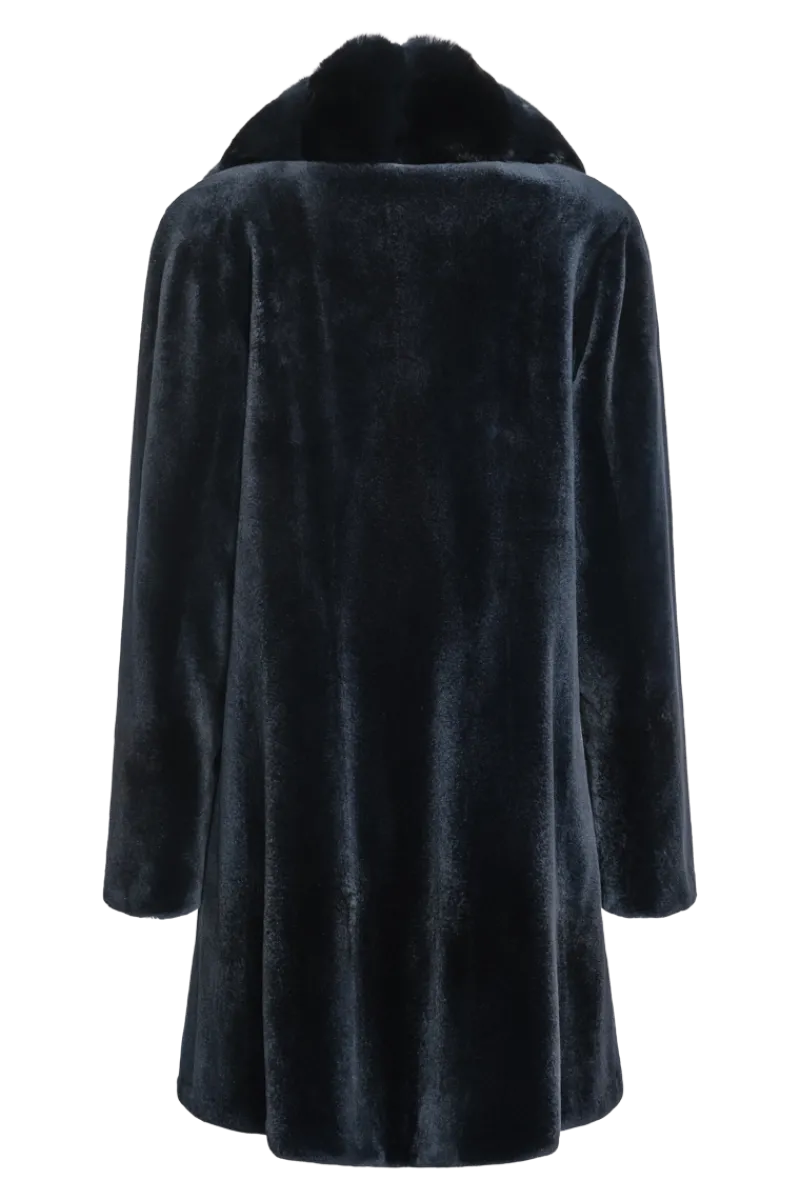 Discount Reversible Fitted Sheared Mid Length Mink Fur Coat - Chinchilla Shawl Collar Women Mink|Fur Coats