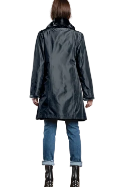 Discount Reversible Fitted Sheared Mid Length Mink Fur Coat - Chinchilla Shawl Collar Women Mink|Fur Coats