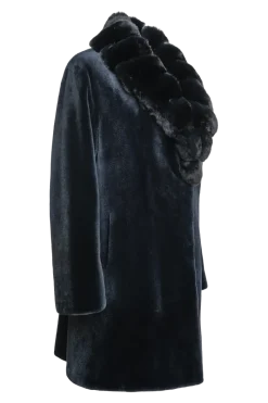 Discount Reversible Fitted Sheared Mid Length Mink Fur Coat - Chinchilla Shawl Collar Women Mink|Fur Coats